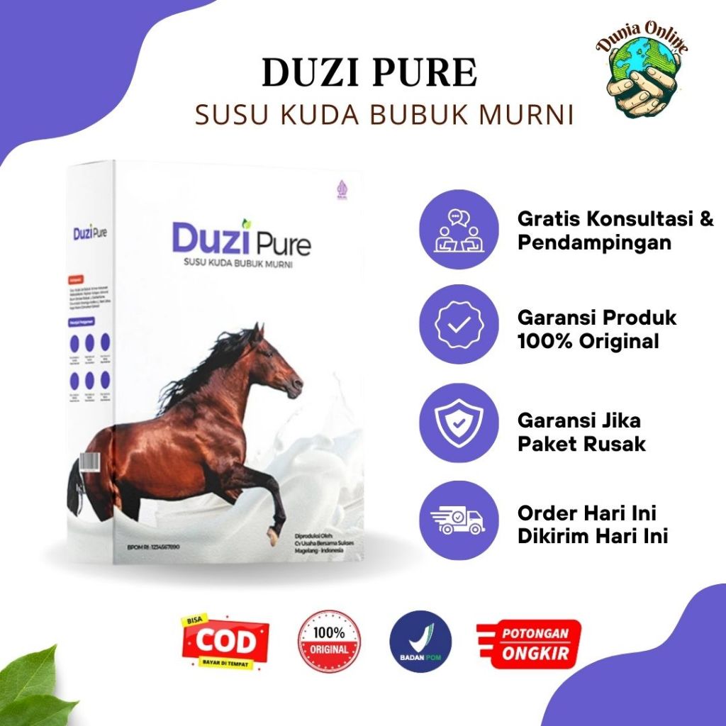 Duzi Pure Susu Kuda Bubuk Original