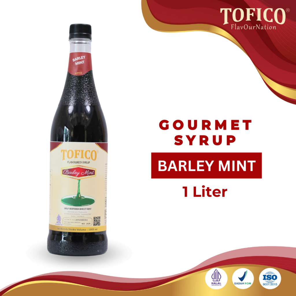 

Syrup Barley Mint Tofico / Sirup Rasa Black Curant Premium 1 Liter / Tofico Syrup Official