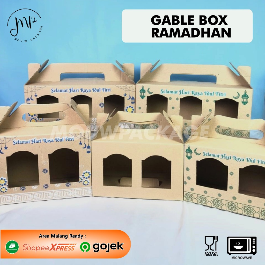 

GABLE BOX JINJING TOPLES TABUNG 300 500 ML / BOX DUS HAMPERS LEBARAN IDUL FITRI / GABLE BOX LEBARAN / BOX DUS KUE KERING HAMPERS LEBARAN