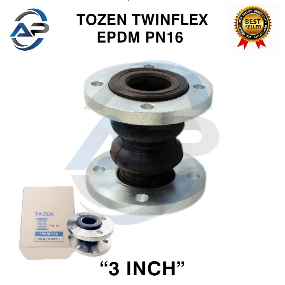 3 inch Flexible rubber joint twinflex Tozen PN 16 ; PN16 Karet