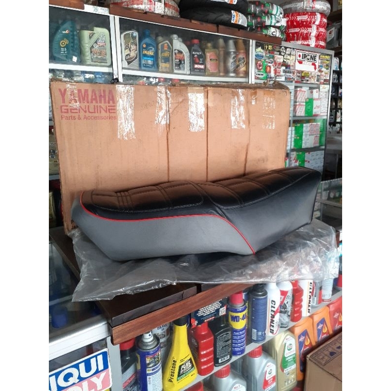 Jok RX King Cobra Double Seat Assy RX King Cobra Lis Merah Fullpack Original NOS