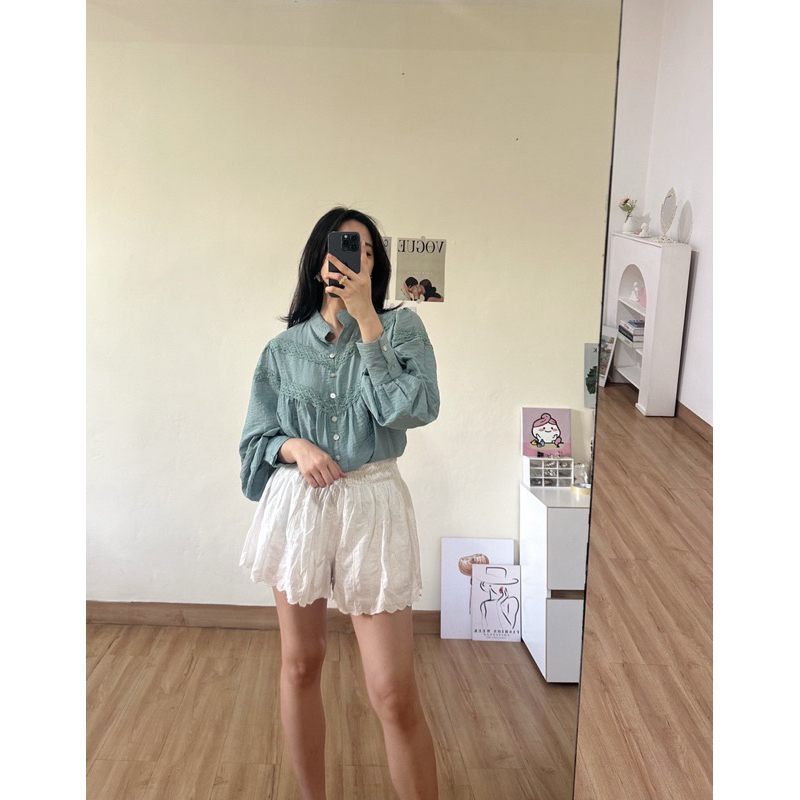 Ampersands - Resort Top - Blus Linen Wanita