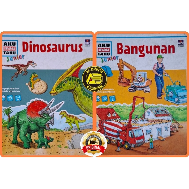 (ORI 100%) Seri Komix Cerita Anak-anak Hard Cover Ilmu Pengetahuan dan Teknologi (Dinosaurus, Bangun