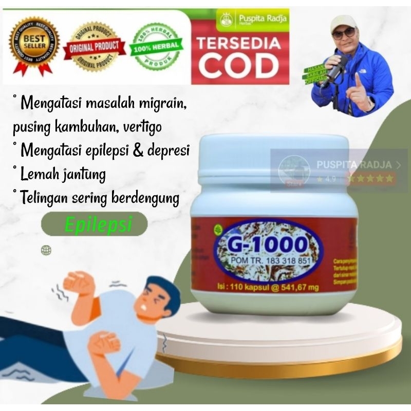 Obat herbal Epilepsi, G1000, puspita radja herbal
