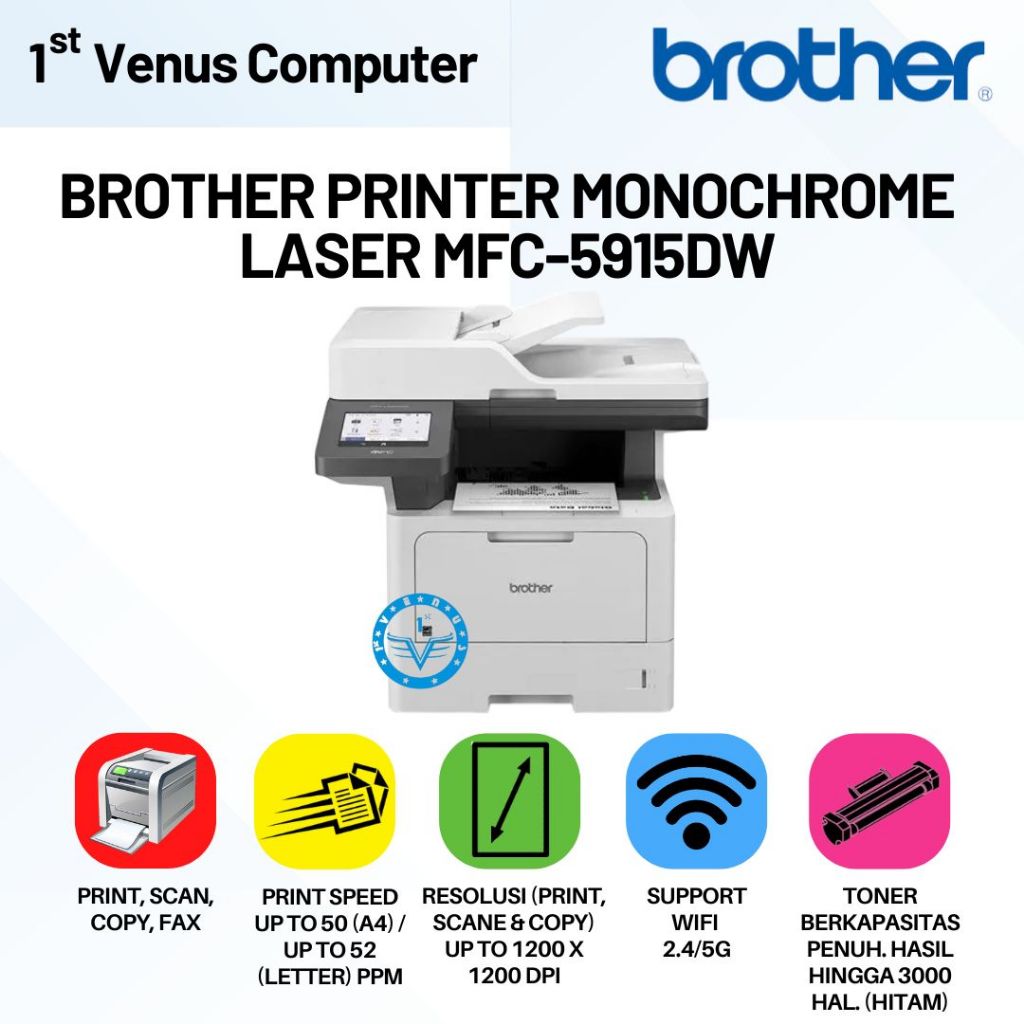 Printer Brother Laser MFC-L5915DW (Pengganti MFC-L5900DW) Monochrome