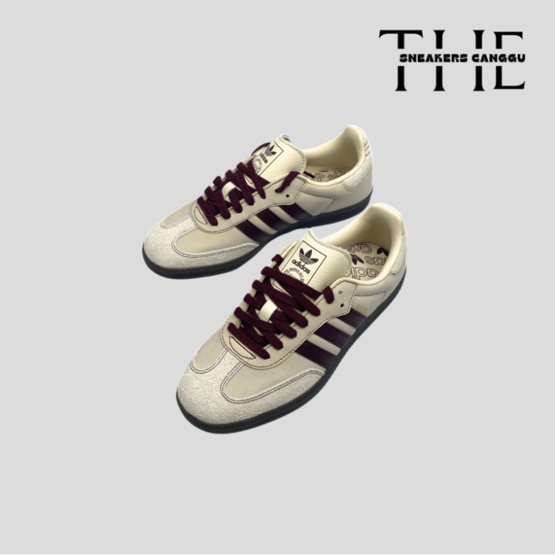 TSC Adidas samba OG wonder white maroon