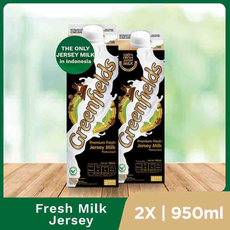 

[Twinpack] Susu Segar Greenfields - Fresh Jersey Milk 950ml x 2pcs