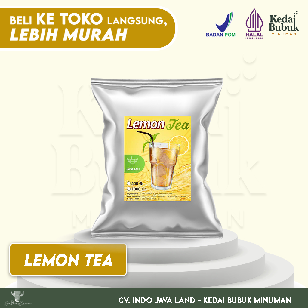 

Javaland Bubuk Minuman Rasa Lemon Tea / Teh Lemon 1Kg - Regular Plain | Es Teh