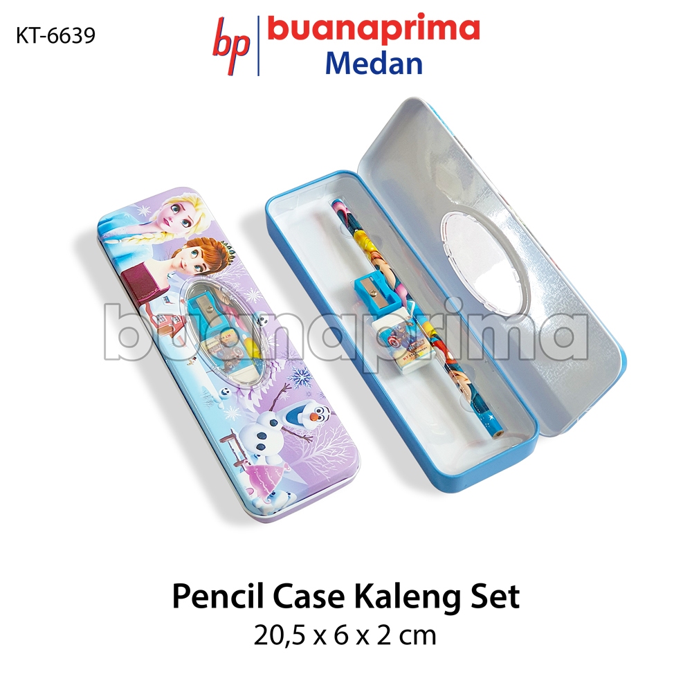 

Pencil Case SET KALENG KT-6639 1 Tingkat Kotak Pensil Alat Tulis Set Premium Karakter Lucu