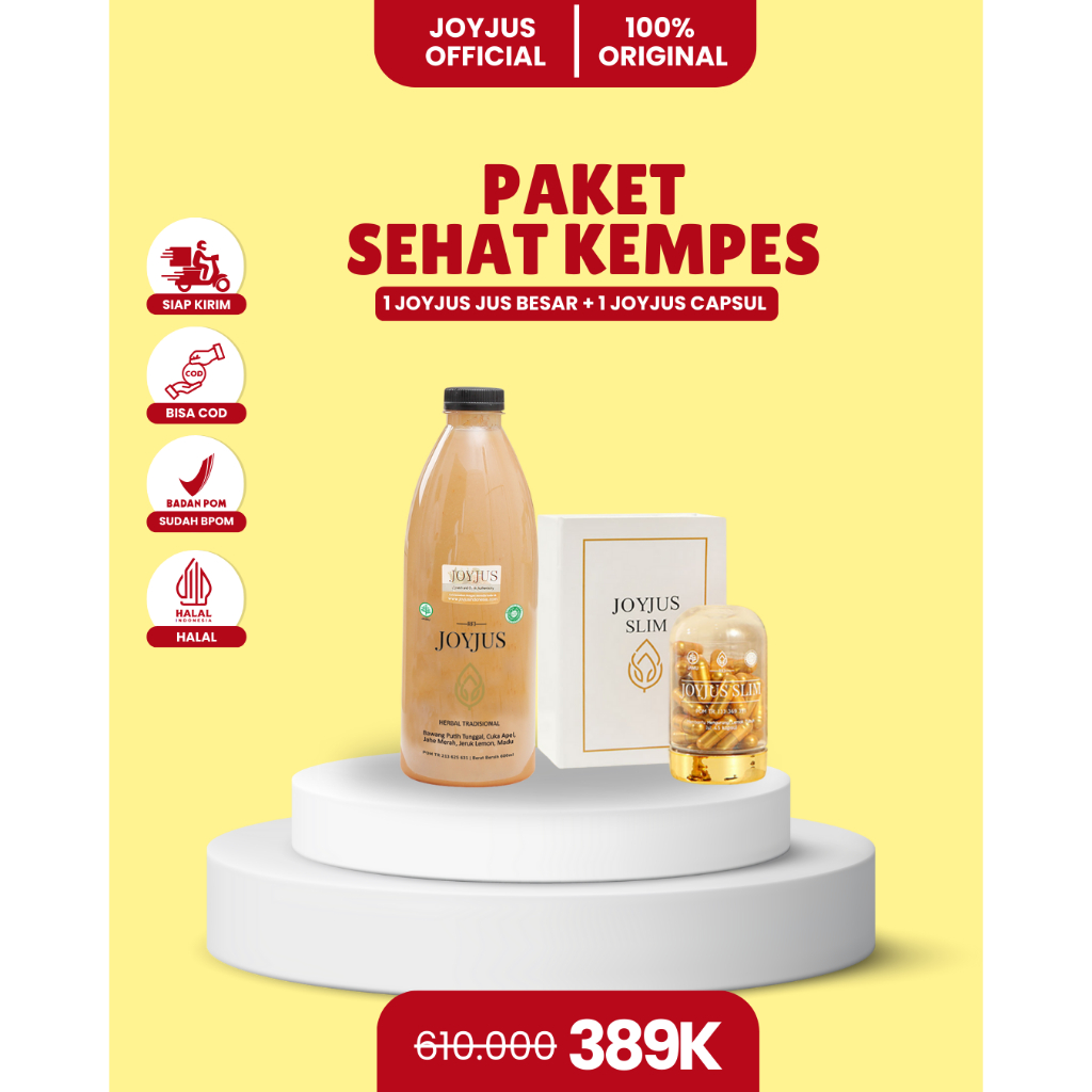 JOYJUS PAKET 10 (1 JOYJUS JUS BESAR 600ml + 1 JOYJUS CAPSULE)