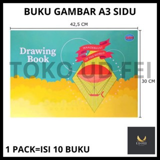 

(1 PACK= 10 BUKU ) Buku gambar a3 SIDU / Buku Gambar Besar A3 / DRAWING BOOK A3 SIDU