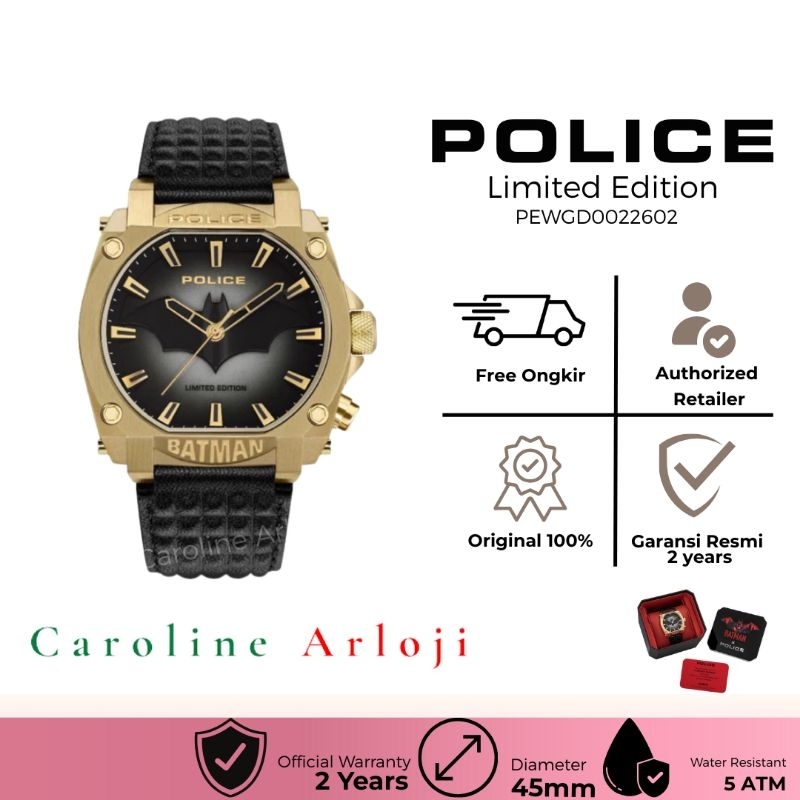 Jam tangan pria POLICE PEWGD0022601 Batman Limited Edition