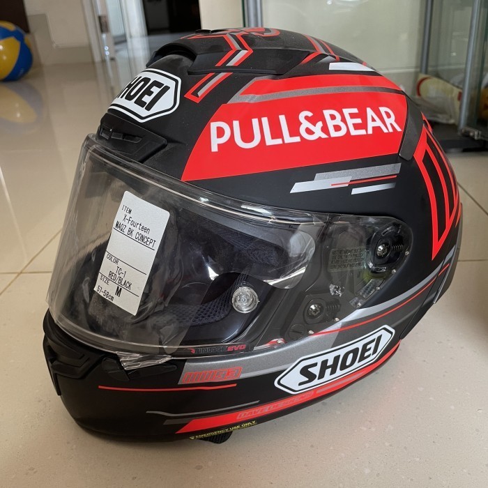 Helm fullface X14 Shoei Marq Marquez MM93 Black Concept