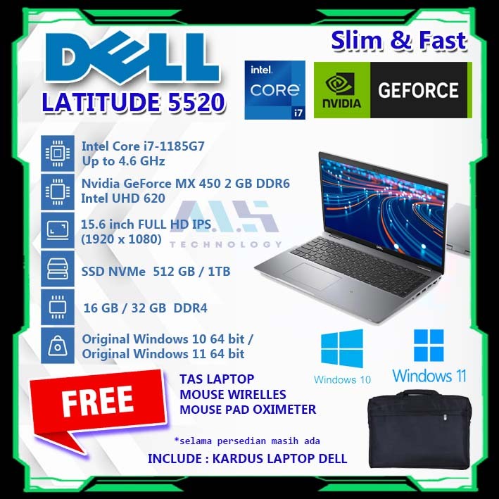 LAPTOP INTEL CORE I7-1185G7 RAM 32 GB DDR4 SSD 1 TB NVME NVIDIA GEFORCE MX450 2 GB DDR6 COCOK UNTUK 