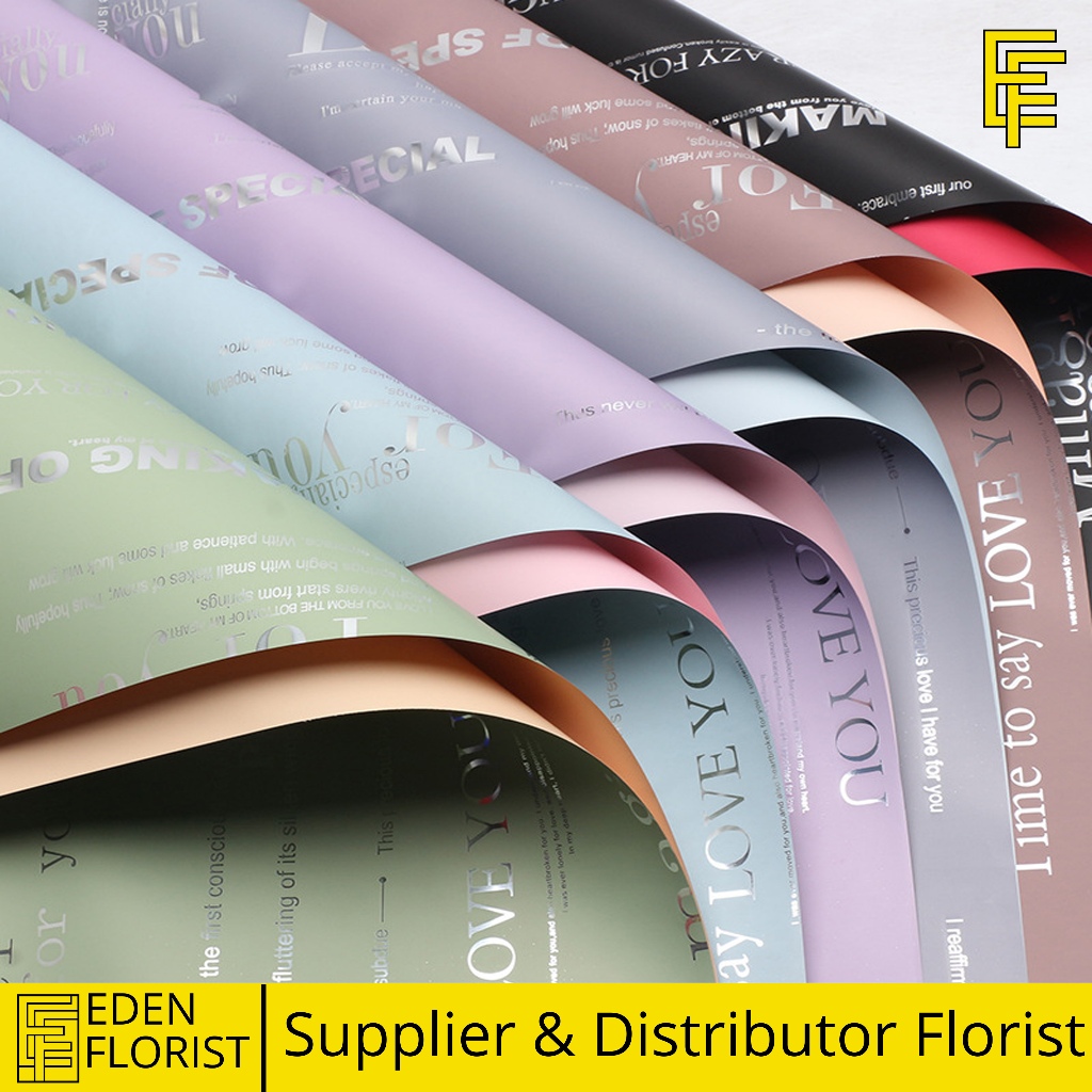 

20 LEMBAR Flower Wrapping Bicolor Cellophane Paper Kertas Buket Dua Warna Bunga Bouquet Florist KB6082