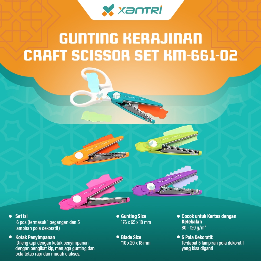 

Xantri - Gunting Bergerigi / Gunting ZIgzag / Gunting Craft
