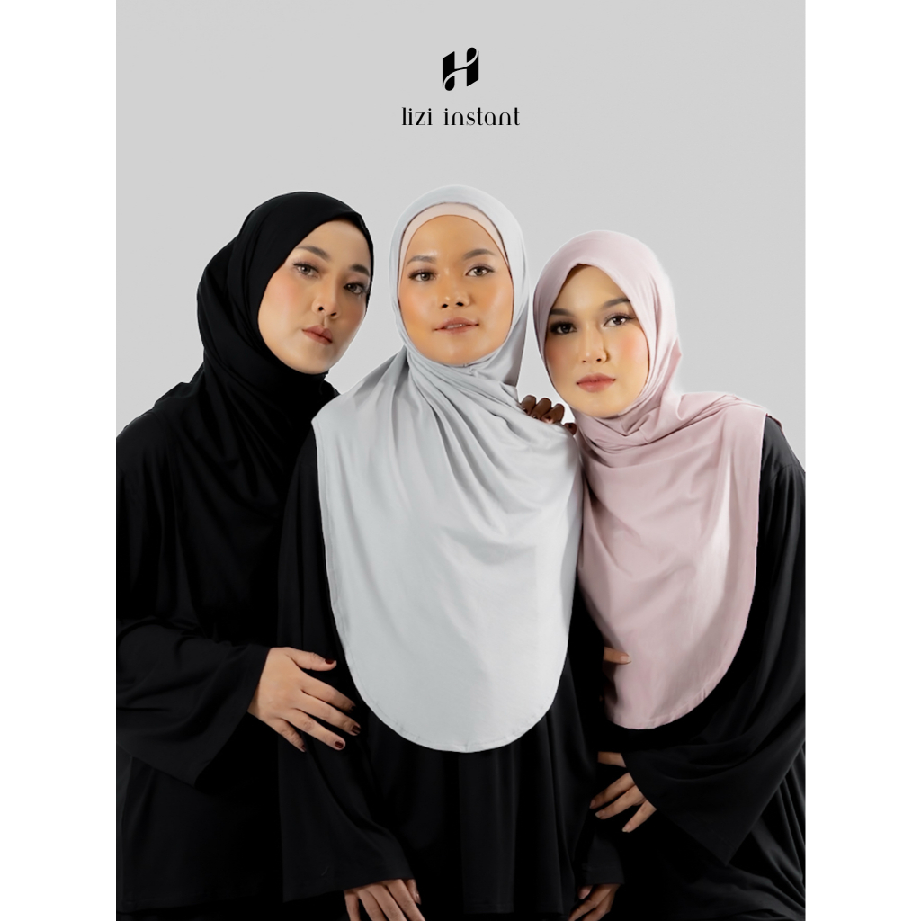 HAIBOO Lizi | Bergo Instan Oval Rayon Spandex | Bergo Instant Syar'i