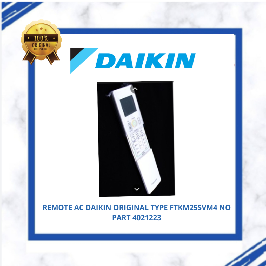 REMOTE AC DAIKIN ORIGINAL TYPE FTKM25SVM4 NO PART 4021223
