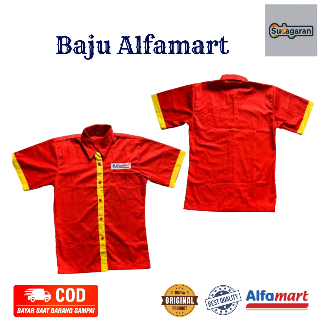 BAJU ALFAMART COWOK || BAJU ALFAMART MERAH || BAJU SERAGAM ALFAMART COWOK