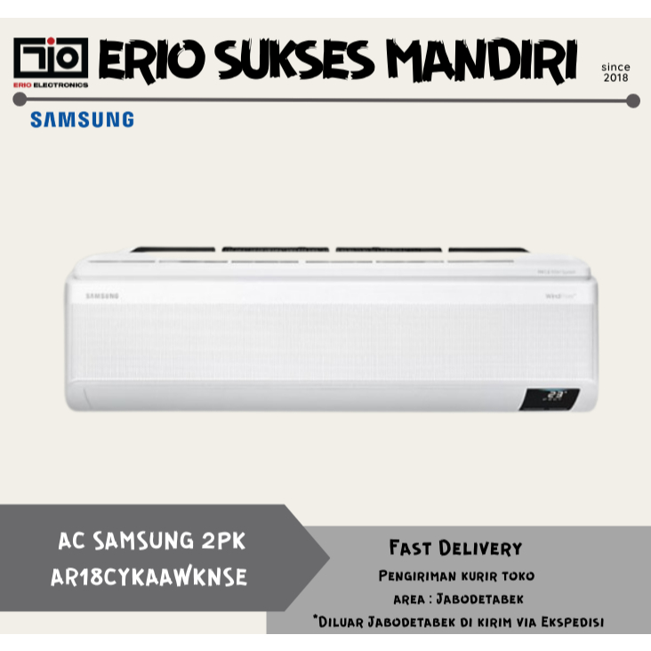 SAMSUNG AR18CYKAAWKNSE AC WindFree Ultra w/ PM1.0 Filter 2PK