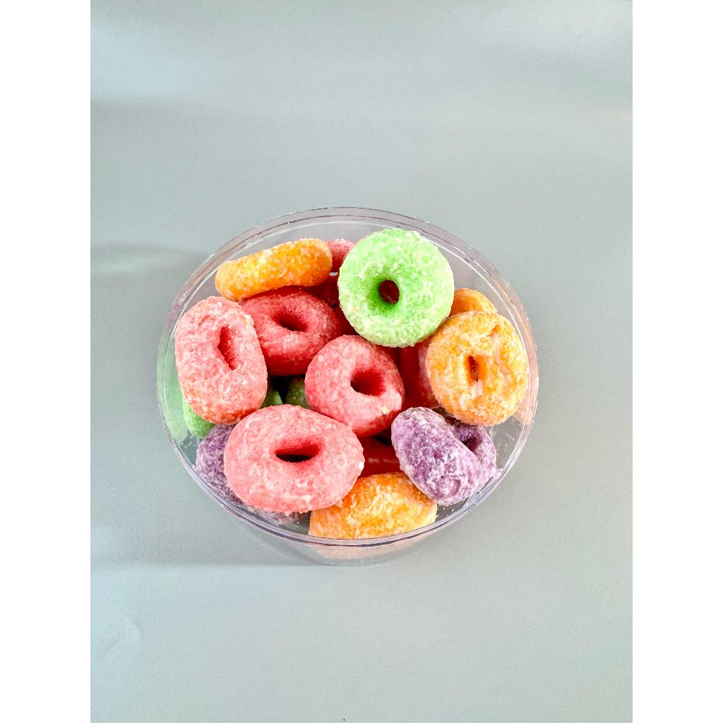 

kue donat kering mini warna warni / KEMASAN TOPLES 100 GR