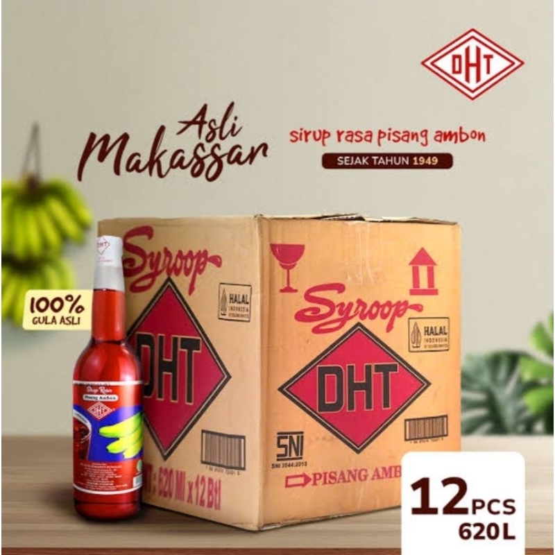 

Sirup DHT Pisang Ambon Khas Makassar 1 dus isi 12 Botol
