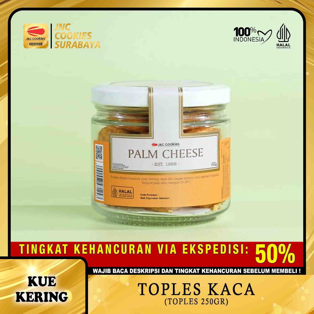 

Kue Kering Palm Cheese (Toples Kaca) - Kue Kering JNC Cookies Surabaya - J&C Cookies - Home Made Cookies - Kue Lebaran Kue Kering Lebaran Kue Kering Idul Fitri Kue Kering Idul Adha Kue Natal Kue Kering Natal Kue ina Cookies Premium Kue Kering Premium