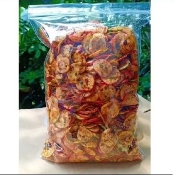 

seblak kering/kerupuk seblak pedas daun jeruk 1kg/kerupuk seblak pedas