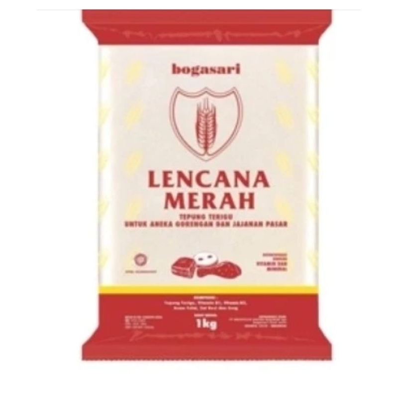 

Tepung LENCANA MERAH 1kg transparan pack