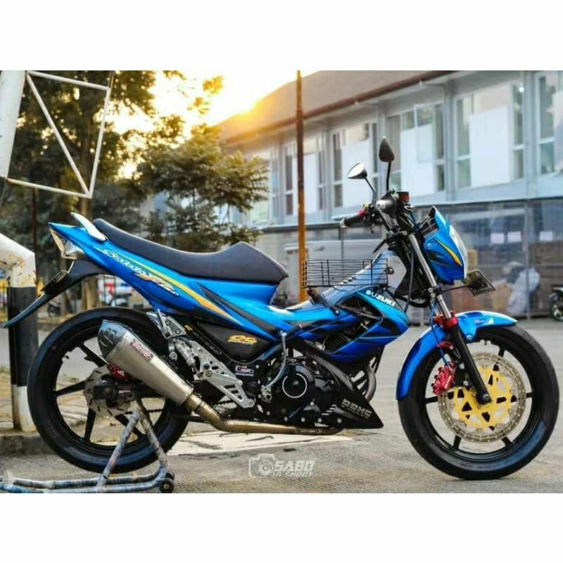 Striping Lis Sticker Decal Standar Ori Suzuki Satria fu CKD 2008 Biru