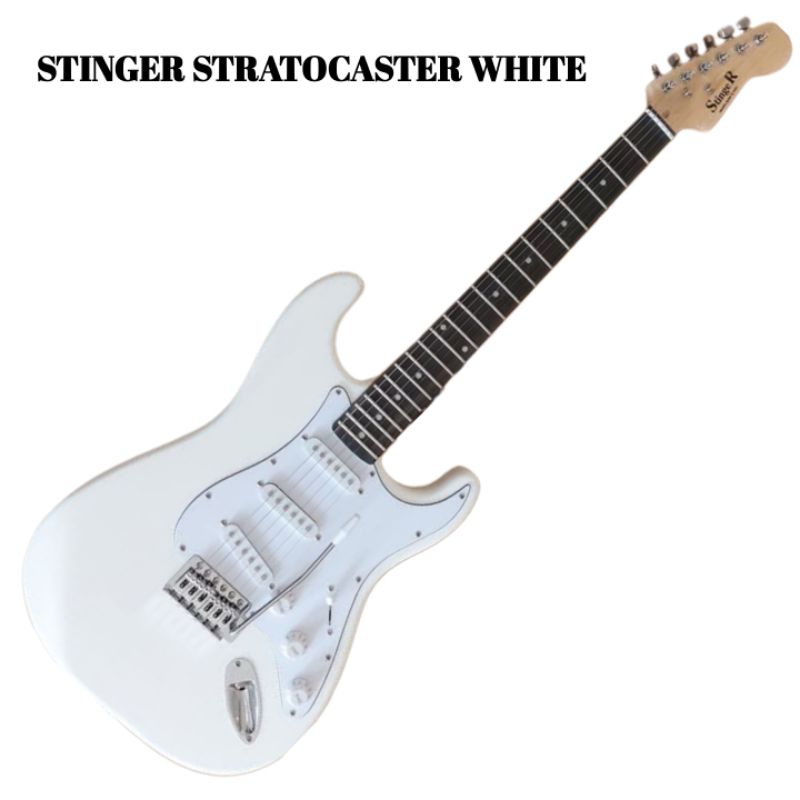 Gitar Elektrik Stinger Stratocaster Sunburst SST10 White