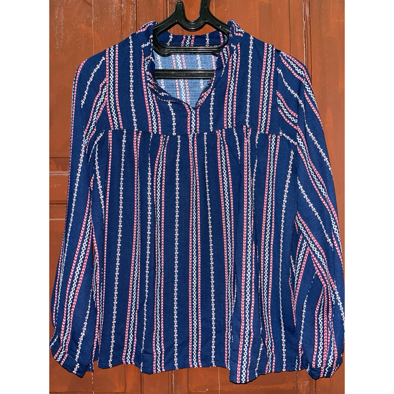 PRELOVED BLOUSE NAVY