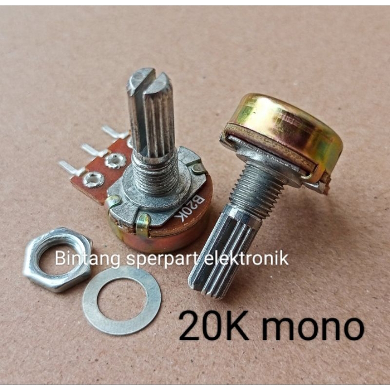 OTENSIO 20K MONO POTENSIO MONO 20K POTENSIO VOLUME 20K MONO POTENSIO 20K 3 KAKI POTENSIO 3 KAKI 20K