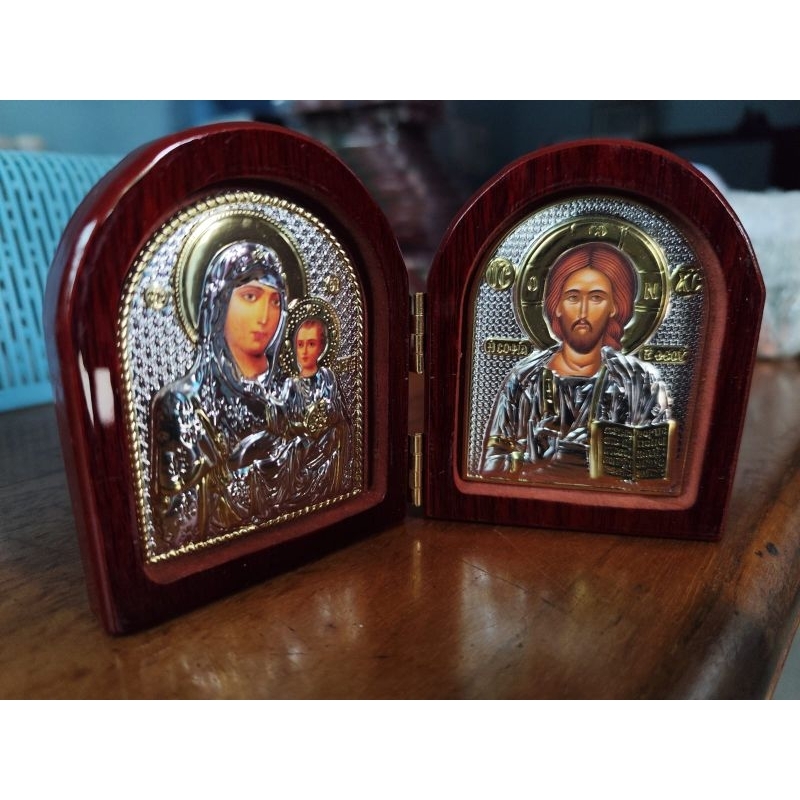 Ikon lipat Theotokos dan tuhan yesus