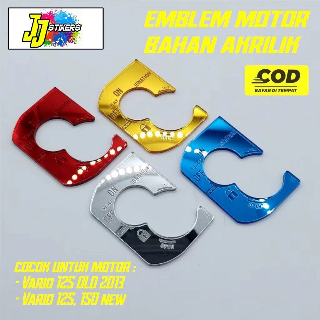 Emblem Kunci Kontak Vario 125 150 New dan Old Akrilik Tutup Kunci Kontak