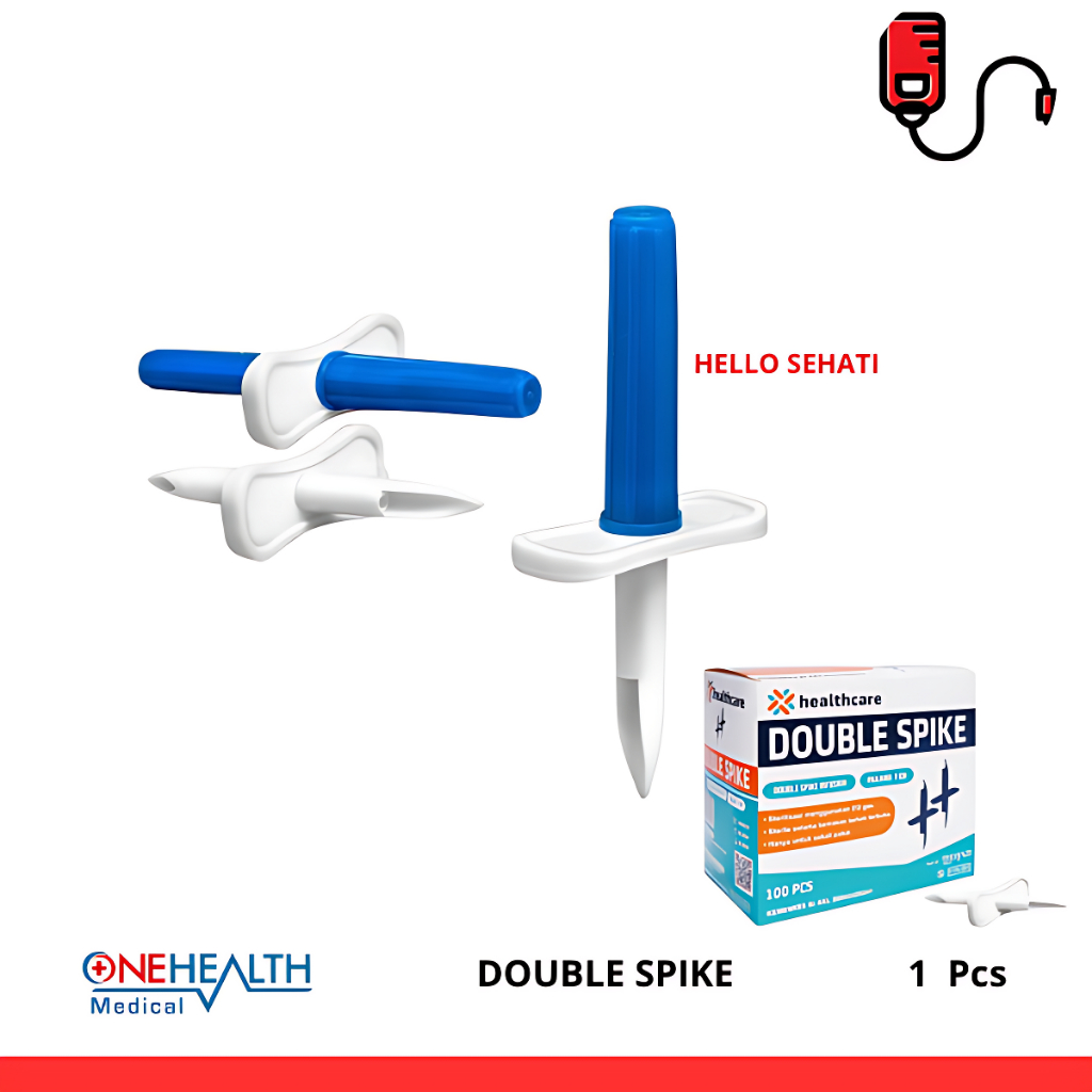 Double Spike Infusion Tusukan Infus Botol Cairan Healtcare Penusuk Infus Nacl 10 Pcs