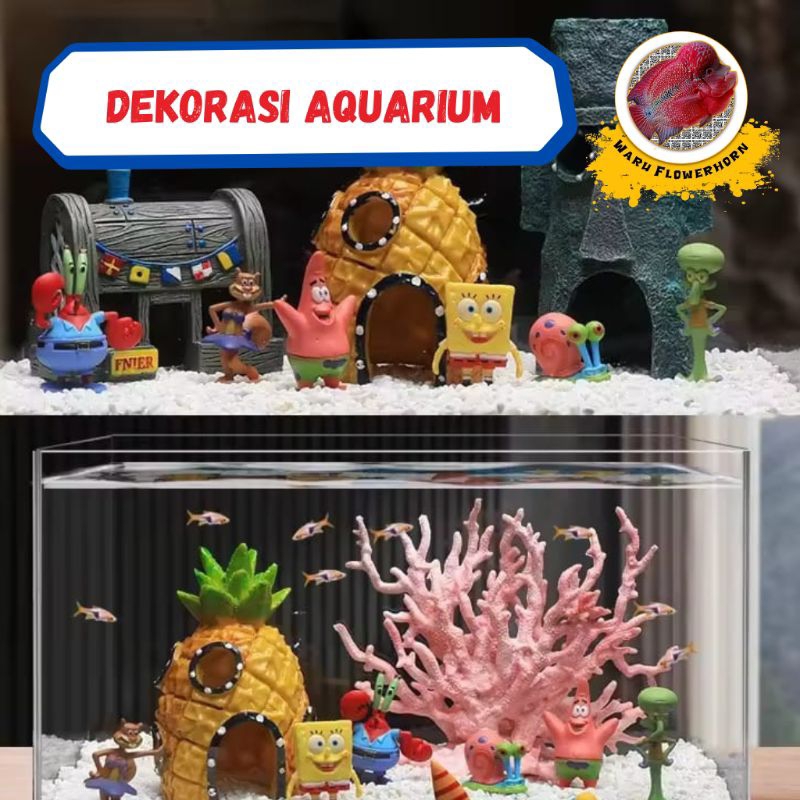 SPONGEBOB SQUAREPANTS / HIASAN AQUARIUM SPONGEBOB SQUAREPANTS / HIASAN RUMAH / MAINAN ANAK SPONGEBOB