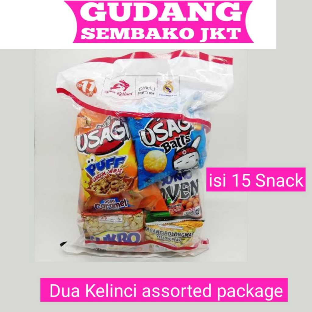 

dua kelinci assorted package (1 kantong isi 15 snack )