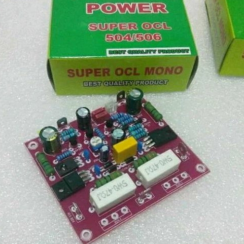 Kit Driver Power Super OCL504 OCL-504 Mono -Amplifier Komponen
