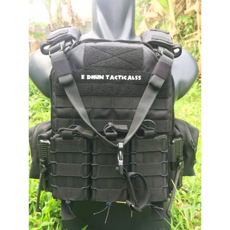 Rompi serbu lengkap dengan tali sandang / bodyvest / baju TNI polri /