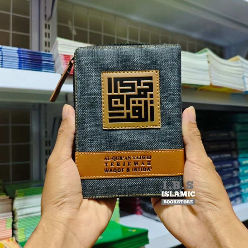 AlQuran Tajwid Terjemah Waqaf Dan Ibtida 15 Baris Khat Utsmani A6 Resleting Mushaf Mecca