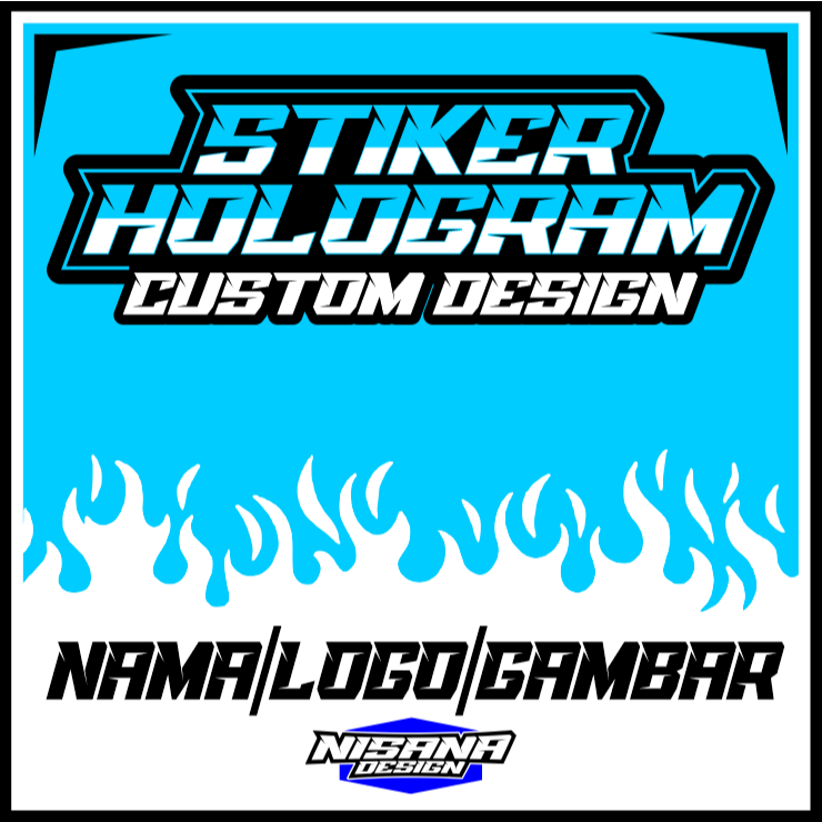 

(15 STIKER) DESIGN STIKER HOLOGRAM NAMA LOGO + GAMBAR