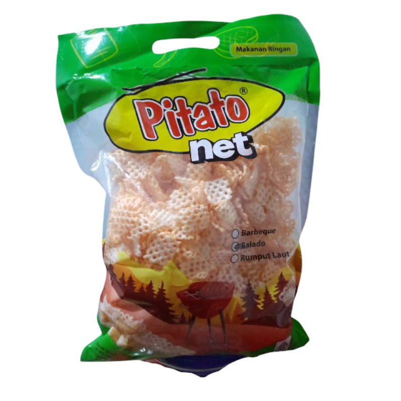 

Pitato net snack ringan gurih pedas rasa balado