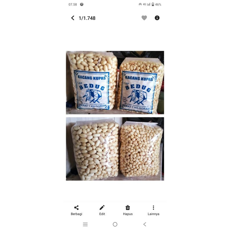 

kacang kupas cap bedug