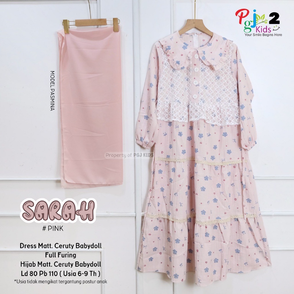 Sarah - Dress Gamis Hijab Anak Perempuan by Pgj Kids 2
