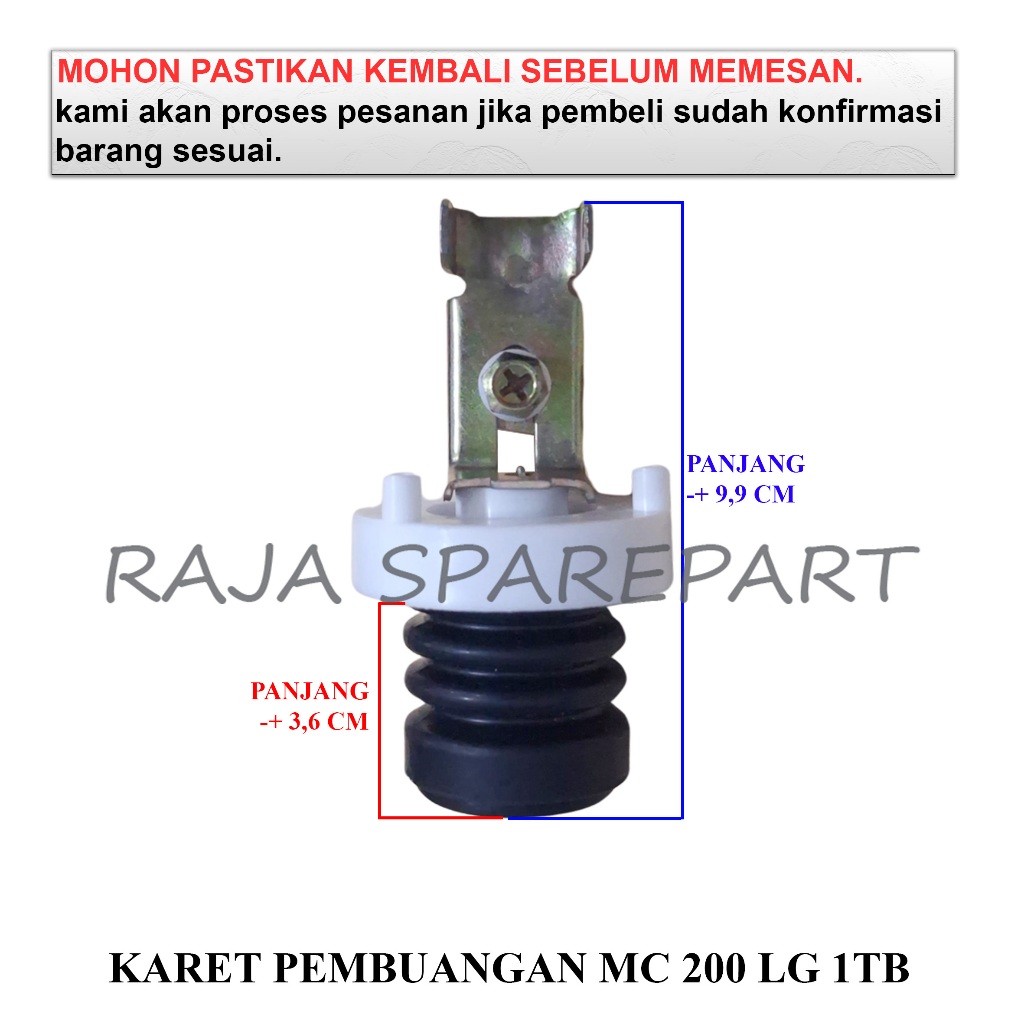 DFA200 VALVE DRAIN MESIN CUCI / DRAIN VALVE SET / KARET PEMBUANGAN MESIN CUCI 200 LG 1 TABUNG