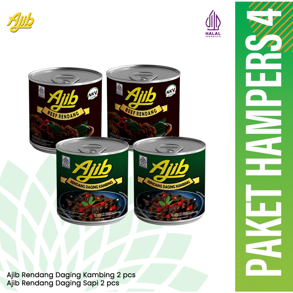 

Orenjuicis - [ PAKET HAMPERS 4 ] Ajib Rendang Kambing & Ajib Rendang Sapi 200 gr - Isi 4