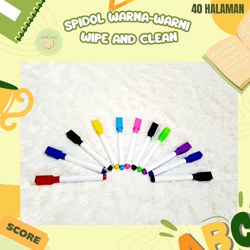 

Spidol Wipe and Clean (Bisa Dihapus) Colourful