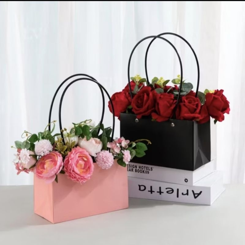 

FLOWER PACKING PAPER BAG GIFT BOX TAS BOUQUET FLOWER HANDBAG BLOOMBAG