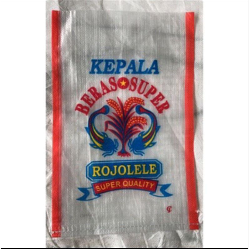 [ Per 1 Lembar ] Karung Plastik Beras Cap Rojolele Kemasan isi 5 Kg